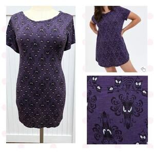 New Torrid 3 (3X) Disney Haunted Mansion Damask Purple Sleep Punk Tunic Gown